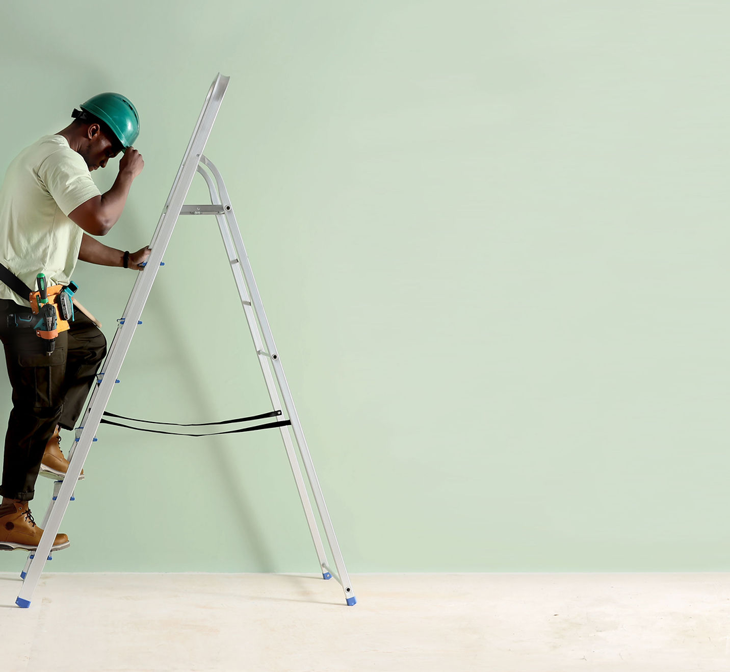 Worker with Ladder
